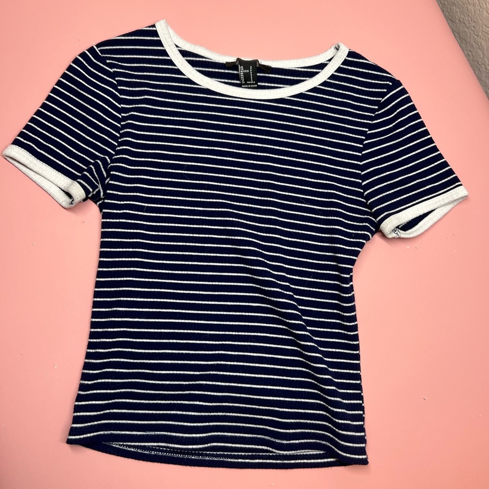Blue striped shirt